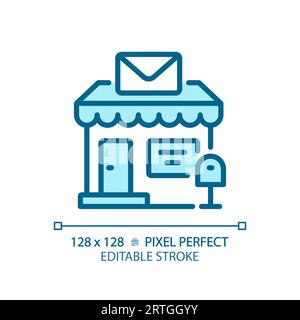 2D editable thin line post office icon Stock Vector