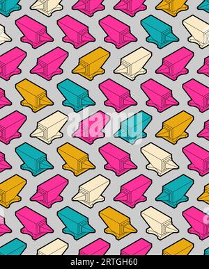 Anvil pattern seamless. Blacksmith tool background. Vector texture Stock Vector