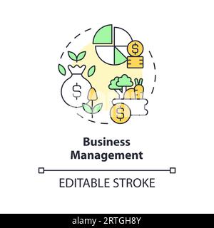 Business management multi color concept icon Stock Vector