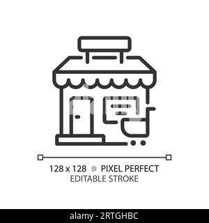 2D editable thin line store icon Stock Vector Image & Art - Alamy