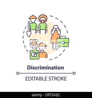 Discrimination multi color concept icon Stock Vector