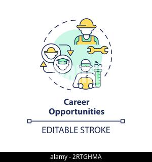 Career opportunities multi color concept icon Stock Vector