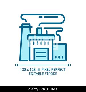 2D editable thin line factory icon Stock Vector Image & Art - Alamy