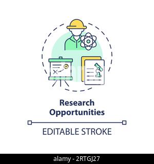 Research opportunities multi color concept icon Stock Vector