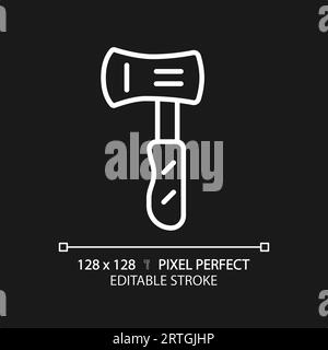 Customizable axe white thin linear icon Stock Vector