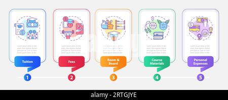 Colorful athletic scholarship layout with linear icons Stock Vector