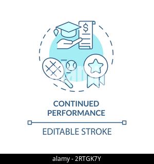 2D customizable continued performance line icon concept Stock Vector