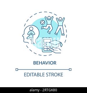 2D customizable behavior line icon concept Stock Vector