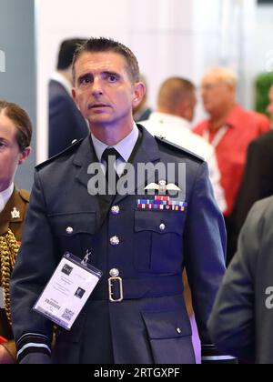 London, United Kingdom,  12 September 2023. Air Vice Marshall Paul Godfrey at the  DSEI London 2023 Stock Photo