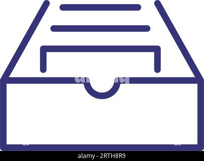 Folder box line icon Stock Vector