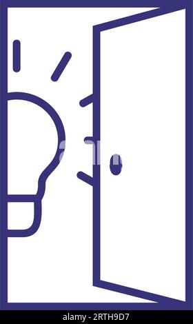 Open door line icon Stock Vector