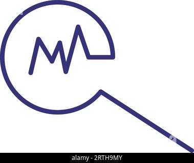 Analyzing line icon Stock Vector