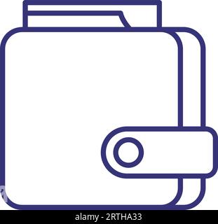 Wallet line icon Stock Vector