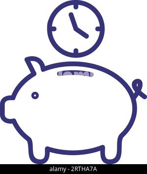 Save time line icon Stock Vector