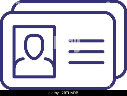 Business card line icon Stock Vector