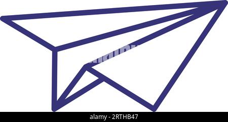 Paper airplane line icon Stock Vector