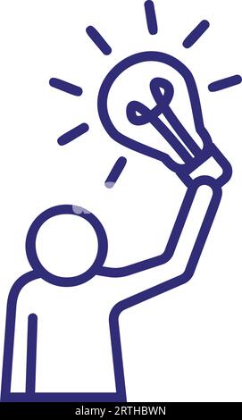 Fresh idea line icon Stock Vector