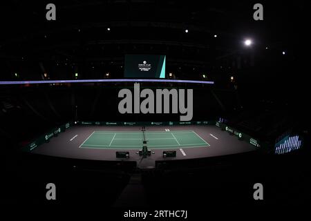 AO Arena, Manchester, Lancashire, UK. 12th Sep, 2023. General view of the AO Arena in Manchester ahead of Day Two of the 2023 Davis Cup Finals Group Stage match between Australia vs Great Britain Credit: Touchlinepics/Alamy Live News Stock Photo