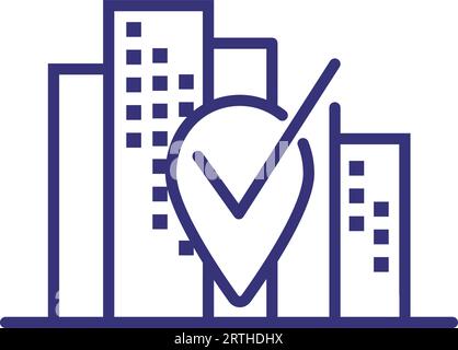 Office Address Icon Urban Location Pin Map Stock Vector Image & Art - Alamy