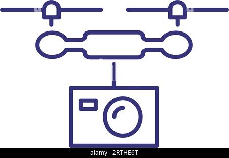 Drone line icon Stock Vector