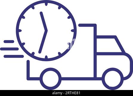Delivery time line icon Stock Vector