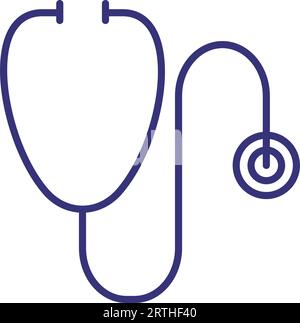 Stethoscope line icon Stock Vector