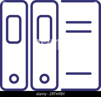Folders line icon Stock Vector