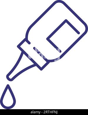 Eye drops line icon Stock Vector