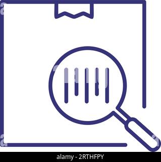 Bar code line icon Stock Vector