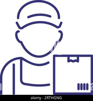 Courier line icon Stock Vector