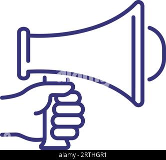 Megaphone line icon Stock Vector