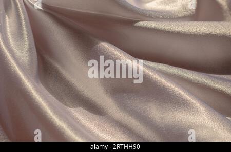 texture of the satin fabric of white color for the background Stock Photo