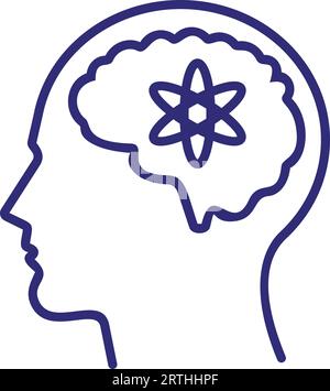 Sensible mind line icon Stock Vector