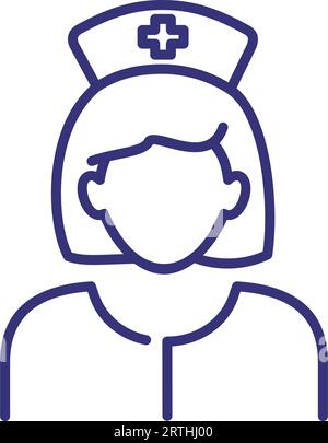Nurse line icon Stock Vector