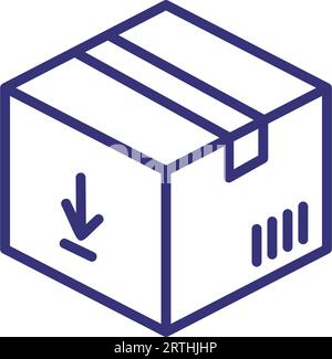 Parcel line icon Stock Vector