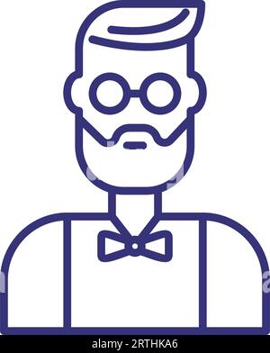 Hipster line icon Stock Vector