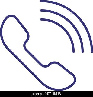 Phone line icon Stock Vector