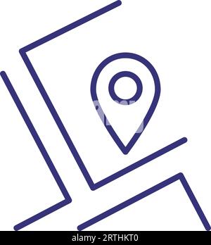City map line icon Stock Vector