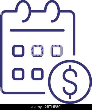 Salary day line icon Stock Vector