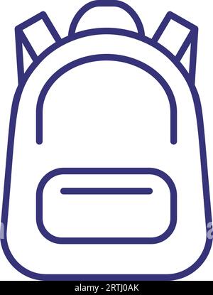 Backpack line icon Stock Vector