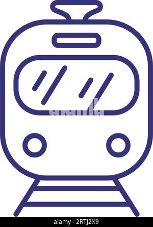 Modern train line icon Stock Vector