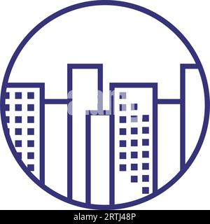 Business center line icon Stock Vector