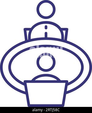 Interview line icon Stock Vector