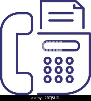 Fax line icon Stock Vector