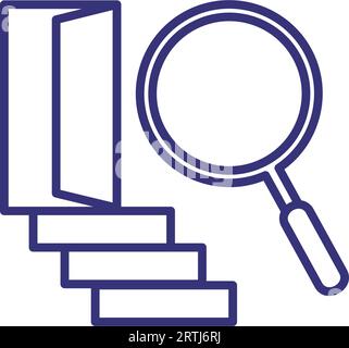 Searching for solution line icon Stock Vector