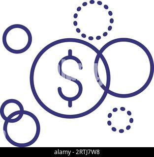 Economic bubbles line icon Stock Vector