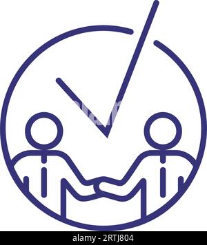 Agreement line icon Stock Vector