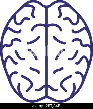 Human brain line icon Stock Vector