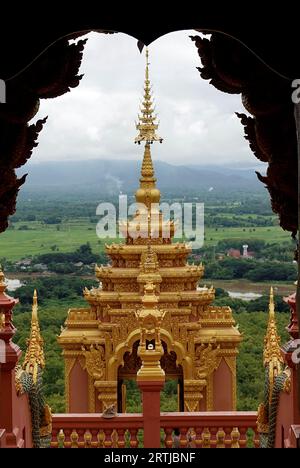 A scenic view of Wat Doi Phra Chan temple in Thailand Stock Photo