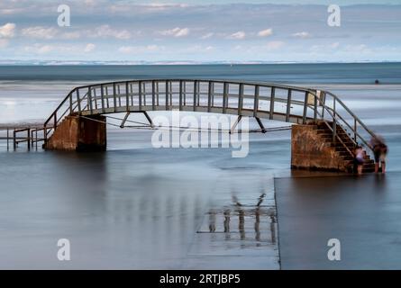 Belhaven Bridge, known as the Bridge to Nowhere, in Dunbar, Scotland, UK Stock Photo